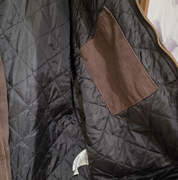 Carhartt Dark Brown Duck Arctic Quilted Lined Canvas Hooded Jacket Mens XL - Picture 3 of 6